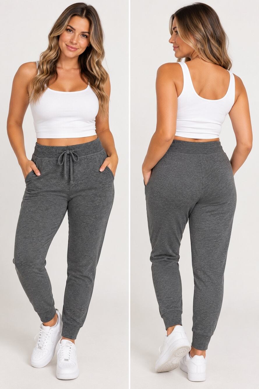 Rae Mode Charcoal Gray Drawstring Jogger Pants – Size Large
